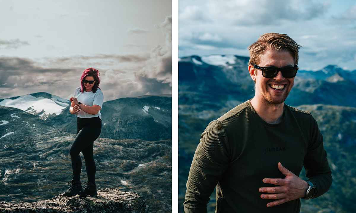 Markus och Evelina uppe på Dalsnibba